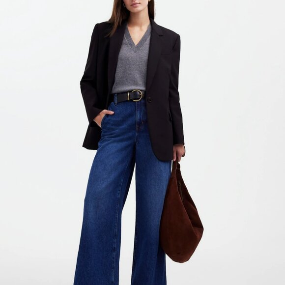 Madewell Lycee Black Blazer Sz S | Menswear Women’s Jacket | Classic Workwear - Picture 2 of 6